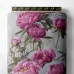 Bloom flower style with pink,green colors