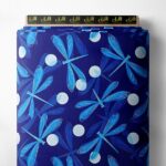 Dragonfly nature style with blue, white colors