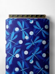 Dragonfly nature style with blue, white colors