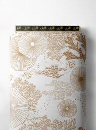 Coral ocean and sky style with brown colors