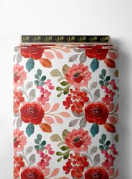 Petal flower style with red,green colors