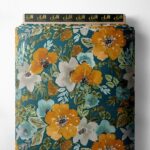 Petal flower style with orange,white colors