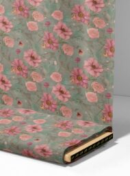 Bloom flower style with pink,green colors - Image 4