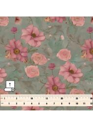 Bloom flower style with pink,green colors - Image 5