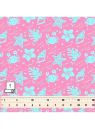 Flower ocean and sky style with pink, blue colors - Image 5