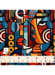 Circle abstract style with red,blue colors - Image 5