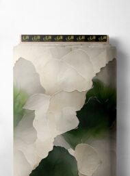 Petal flower style with green, white colors