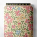 Leaf flower style with pink,green colors