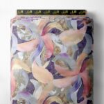 Leaf flower style with pink,purple colors