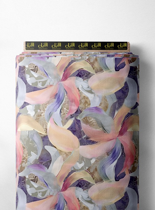 LAI01-3050_1.jpg Leaf flower style with pink,purple colors - Image 1