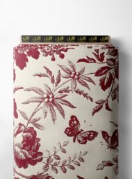 Butterfly flower style with red, white colors