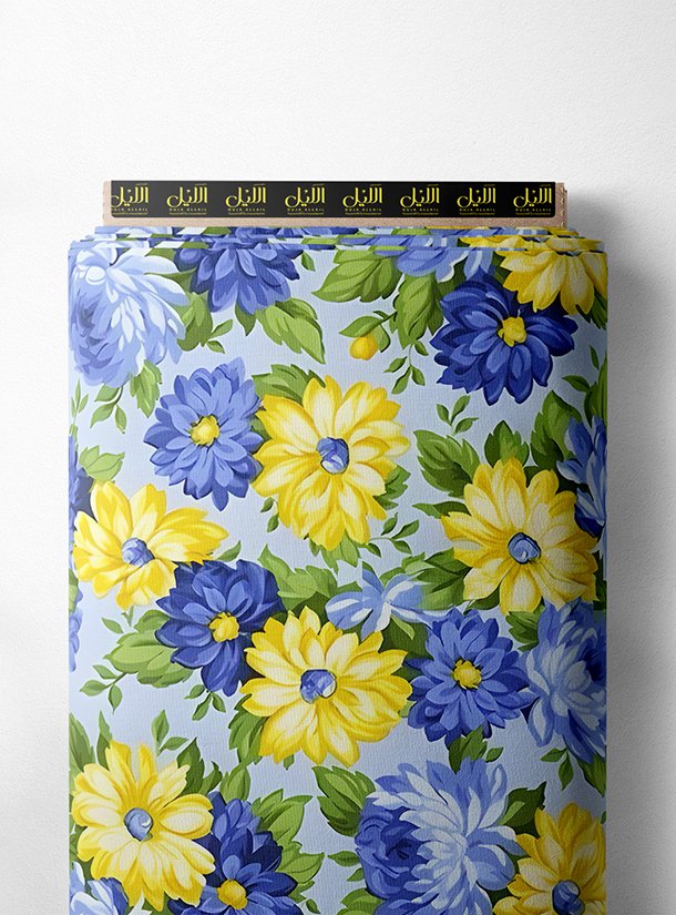 LAI01-3055_1.jpg Bloom flower style with blue,yellow colors - Image 1