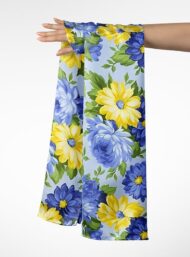 Bloom flower style with blue,yellow colors - Image 3