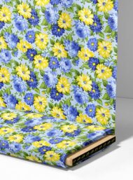 Bloom flower style with blue,yellow colors - Image 4