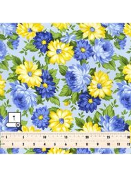Bloom flower style with blue,yellow colors - Image 5