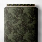 Leaf flower style with green,black colors