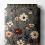 Bloom flower style with brown,white colors