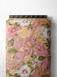 Petal flower style with pink,green colors