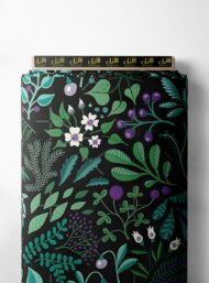 Leaf nature style with green,purple colors