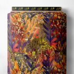 Leaf flower style with red,green colors