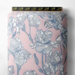 Bloom flower style with pink,blue colors