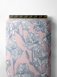 Bloom flower style with pink,blue colors