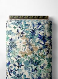 Leaf flower style with blue, green colors