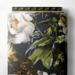 Bloom flower style with white,green colors