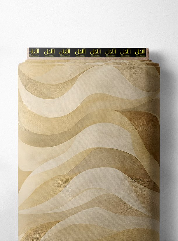 LAI01-3087_1.jpg Wave abstract style with brown,white colors - Image 1