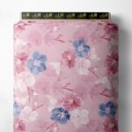 Bloom flower style with pink,blue colors