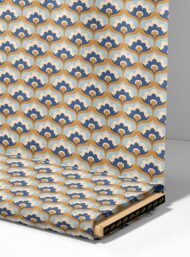 Flower  style with blue,brown colors - Image 4