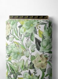 Bloom flower style with green,white colors