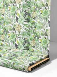 Bloom flower style with green,white colors - Image 4