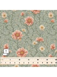 Bloom flower style with pink,green colors - Image 5