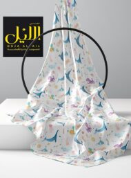 Whale ocean and sky style with blue,pink colors - Image 2