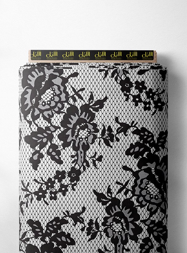 LAI01-3109_1.jpg Petal flower style with black,grey colors - Image 1