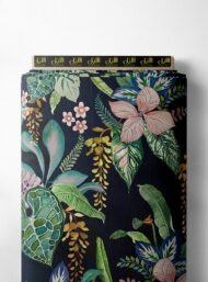 Leaf flower style with green,pink colors