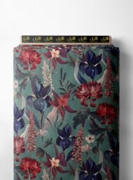 Petal flower style with red,green colors