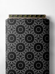 Flower geometric style with black, white colors