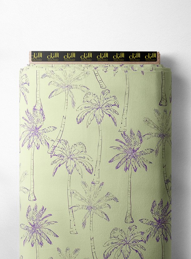 LAI01-3118_1.jpg Palm nature style with green,purple colors - Image 1