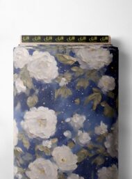 Petal flower style with white,blue colors