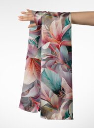 Leaf flower style with pink,green colors - Image 3