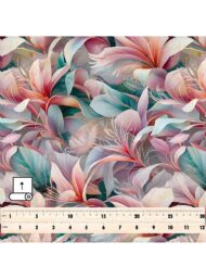 Leaf flower style with pink,green colors - Image 5