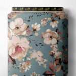 Bloom flower style with pink,white colors