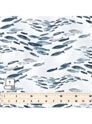 Fish ocean and sky style with blue,grey colors - Image 5