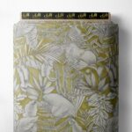 Leaf nature style with grey, yellow colors