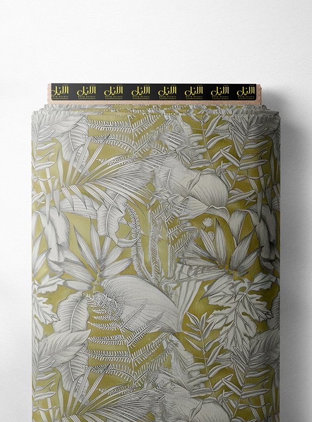 LAI01-3133_1.jpg Leaf nature style with grey, yellow colors - Image 1