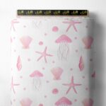 Jellyfish ocean and sky style with pink, white colors