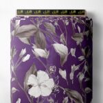 Petal flower style with white,purple colors