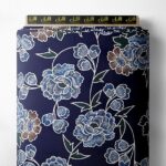 Bloom flower style with blue,green colors